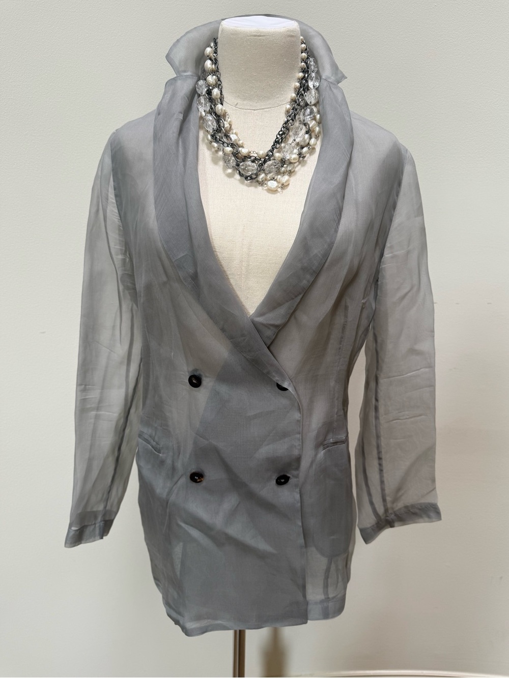 Fabiana Filippi Italy 100% Silk Blazer IT 44